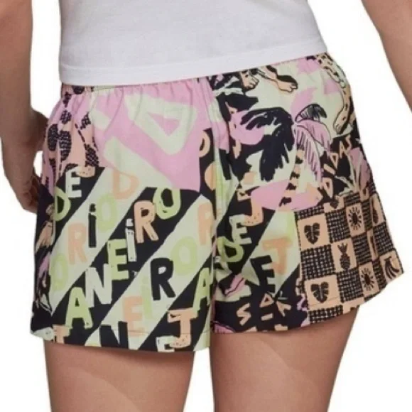 adidas Farm Rio training Athletic Shorts - Black, Pink, Green - Picture 3 of 8